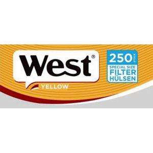 1 Kt. mit 40 x 250er Zigarettenh�lsen West Yellow ( Ers