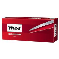 1 Kt. mit 50 x 200er Zigarettenh�lsen West Red 