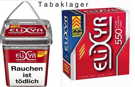 1 x 245g Eimer Elixyr Red Zigarettentabak,+ 550 Elixyr 