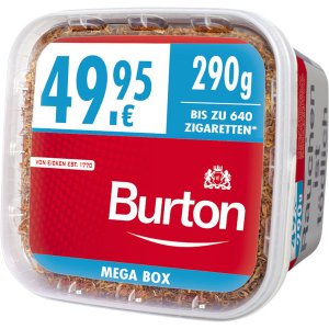 1 x Burton Original Tabak MEGA Box 250g Volumentabak red