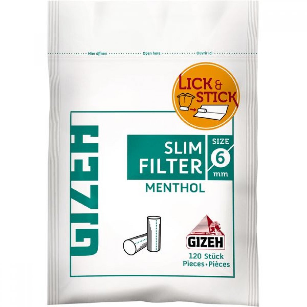 Zigarettenfilter Gizeh Menthol Filter, Drehfilter, Slim