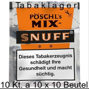 10 Kt. a 10 x 10g P�schl Mix Snuff Schnupftabak / Snuff