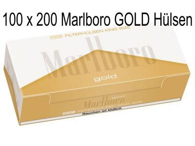 2 Original-Karton Zigarettenh�lsen Marlboro Gold 200 er