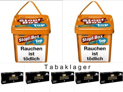 2 x 420g - XXXL Stopf-Box Zigarettentabak + 800 H�lsen