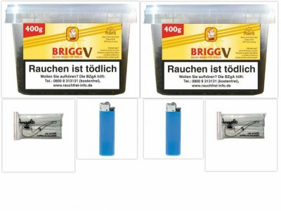 2 x Brigg V 350g Pfeifentabak, 2 x 100 Pfeifenreiniger 