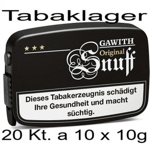 20 Kt. mit j10 x 10g Dosen Inhalt Gawith Schnupftabak /