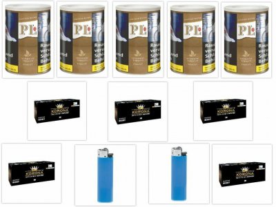 6 x 135g Zigarettentabak Moro Authentic + 800 Zigarettenh�lsen