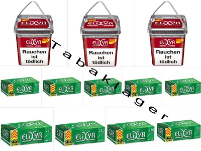 3 x 245g Eimer Elixyr Red Zigarettentabak, 880 Menthol - H�lsen