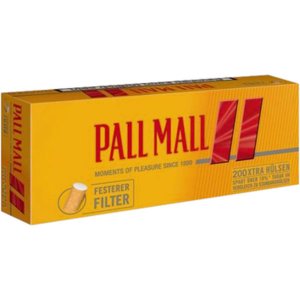 5 x Zigarettenh�lsen Pall Mall Allround red Xtrau 200er \( gelbe Packung \)