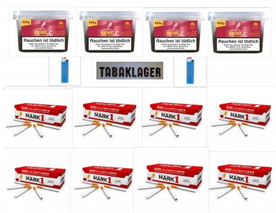 4 x Brigg Cherry 350g Pfeifentabak, 1400 Zigarettenh�lsen