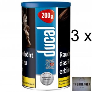 3 x 155g Zigarettentabak Ducal BLAU
