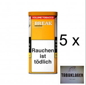 5 x 85g Zigarettentabak Break Orange