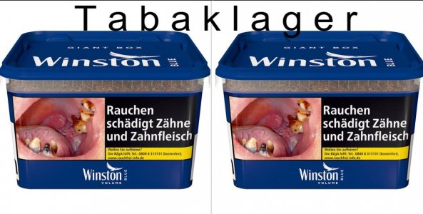 Zigarettentabak 2 x Winston Tabak blau 155g \( 100g = 32,23� \)
