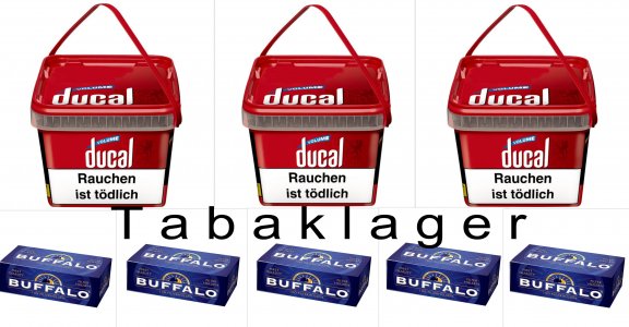 3 Eimer a 155g Zigarettentabak Ducal Volumen + 500 Ziga