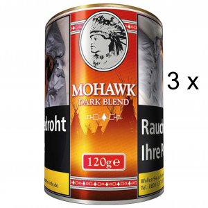 3 x 115g Zigarettentabak Mohawk Dark Tabak 