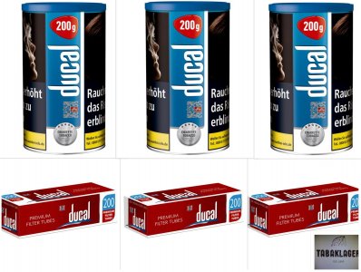 3 x Zigarettentabak Ducal BLAU 155g + 3 x 200 DUCAL - Z 3 x Zigarettentabak Ducal BLAU 155g + 3 x 200 DUCAL - Z