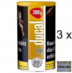 3 x 155g Zigarettentabak Ducal Gold