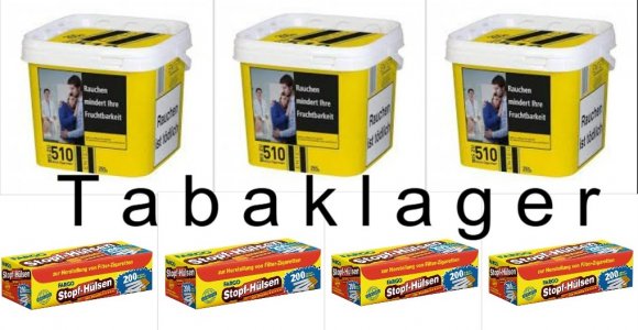 3 x 250g Volumentabak Schwarz-Gelb Eimer ENTER + 800 H�
