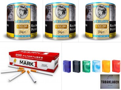 3 x 70g Zigarettentabak Mohawk Origins Tabak ohne Zusät 3 x 70g Zigarettentabak Mohawk Origins Tabak ohne Zusät