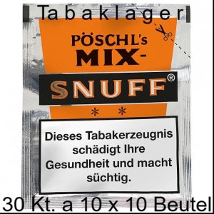 30 Kt. a 10 x 10g P�schl Mix Snuff Schnupftabak / Snuff