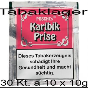 30 Kt. mit jeweils 10 x 10g Karibik Prise Schnupftabak 30 Kt. mit jeweils 10 x 10g Karibik Prise Schnupftabak