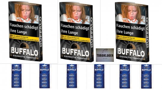 30 x 40g Zigarettentabak Buffalo Black / Schwarz + 1200