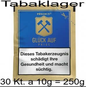 30 Kt. mit jeweils 10 x 10g Gl�ck Auf Prise Schnupftabak / Snuff
