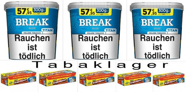 3 x Break blau 300g + 1000 H�lsen