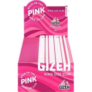 1 Packung Gizeh Zigarettenpapier King Size Pink 34 x 50 Blatt