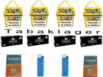 4 x 150g Fargo Stopf-Box / Stopfbox / Stopf Box Zigarettentabak / 600 Zigarettenh�lsen + 2 x 30 Nico
