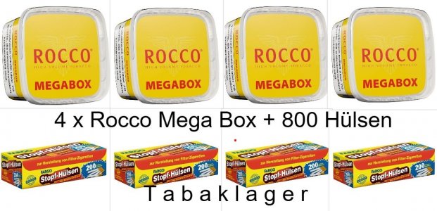 4 x 155g - Eimer Rocco High Volume Megabox + 800 Zigare
