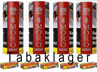 4 x a 260g Zigarettentabak PL 88 ( MORO ) ROT , 1000 Zi
