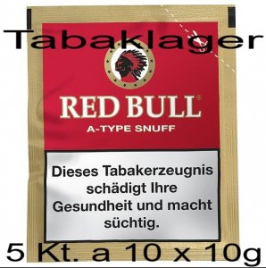 5 Kt mit jeweils 10 x 10g Red Bull Schnupftabak / Snuff 5 Kt mit jeweils 10 x 10g Red Bull Schnupftabak / Snuff