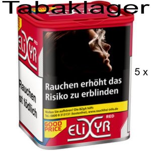 5 x 102g Zigarettentabak Elixyr rot