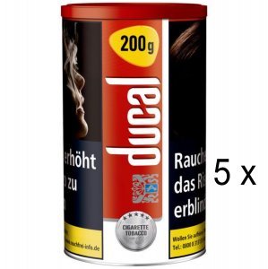 5 x 155g Zigarettentabak Ducal Red / Rot 5 x 155g Zigarettentabak Ducal Red / Rot