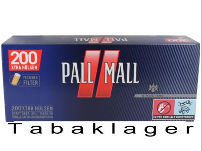5 x Zigarettenh�lsen Pall Mall red Xtrau 200er 