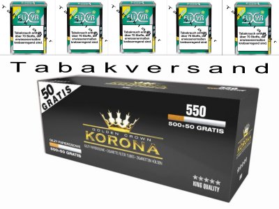 5 x Zigarettentabak 102g Dose Elixyr Plus, 550 Zigarett