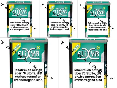 5 x Zigarettentabak 108g Dose Elixyr Plus