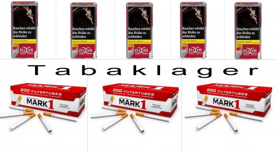 5 x Zigarettentabak Elixyr Red 100g + 600 Zigarettenhül 5 x Zigarettentabak Elixyr Red 100g + 600 Zigarettenhül