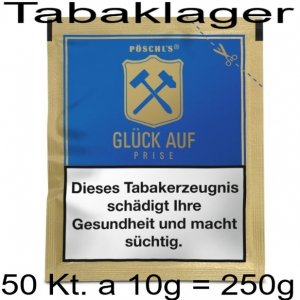 50 Kt. mit jeweils 10 x 10g Gl�ck Auf Prise Schnupftaba