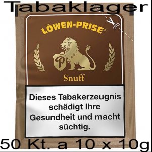 50 Kt. mit jeweils 10 x 10g L�wenprise NFP Schnupftabak