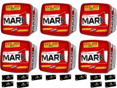 6 Eimer a 400g Zigarettentabak Mark 1 + 2400 Zigaretten