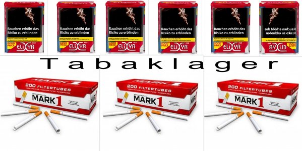 6 x Zigarettentabak Elixyr Red 100g + 600 Zigarettenhül 6 x Zigarettentabak Elixyr Red 100g + 600 Zigarettenhül