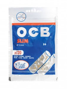 OCB Just Paper Slim-Filter Drehfilter ( Eindrehfilter ) 6mm / 1 Kt. mit 10 Beutel a 120 Filter OCB Just Paper Slim-Filter Drehfilter ( Eindrehfilter ) 6mm / 1 Kt. mit 10 Beutel a 120 Filter