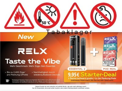 Preisvorteil!!  1 x RELX-Pod + GRATIS 1 x Essential 2 f