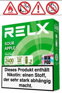 RELX-Pod Real Sour 18mg Nikotin, ca. 2400 Z�ge