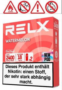 RELX-Pod Watermelon 18mg Nikotin, ca. 2400 Z�ge