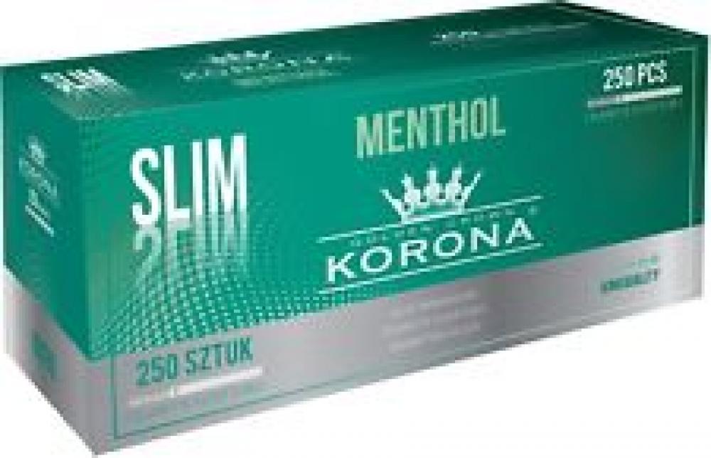 Zigarettenhülsen Korona 250er SLIM Menthol