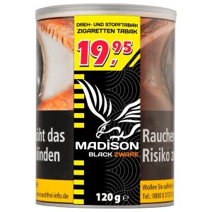 Zigarettentabak 120g Dose Madison Black Tabak
