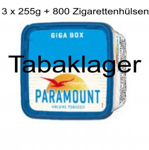 Zigarettentabak Paramount BLAU Tabak 3 x 230g + 800 Hül Zigarettentabak Paramount BLAU Tabak 3 x 230g + 800 Hül